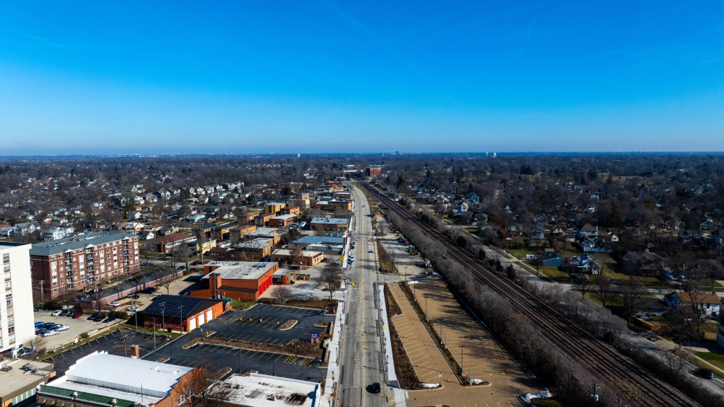 Downtown Lombard Illinois Aerial View.jpg