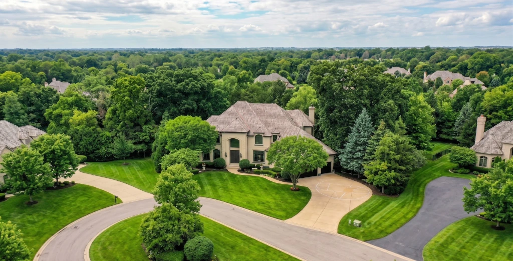 Naperville Stucco Mansion Front Lawn.jpg